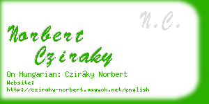 norbert cziraky business card